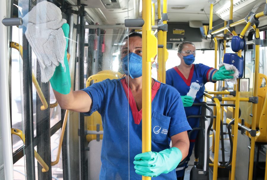 Higienização rigorosa nos ônibus de Fortaleza e Região Metropolitana